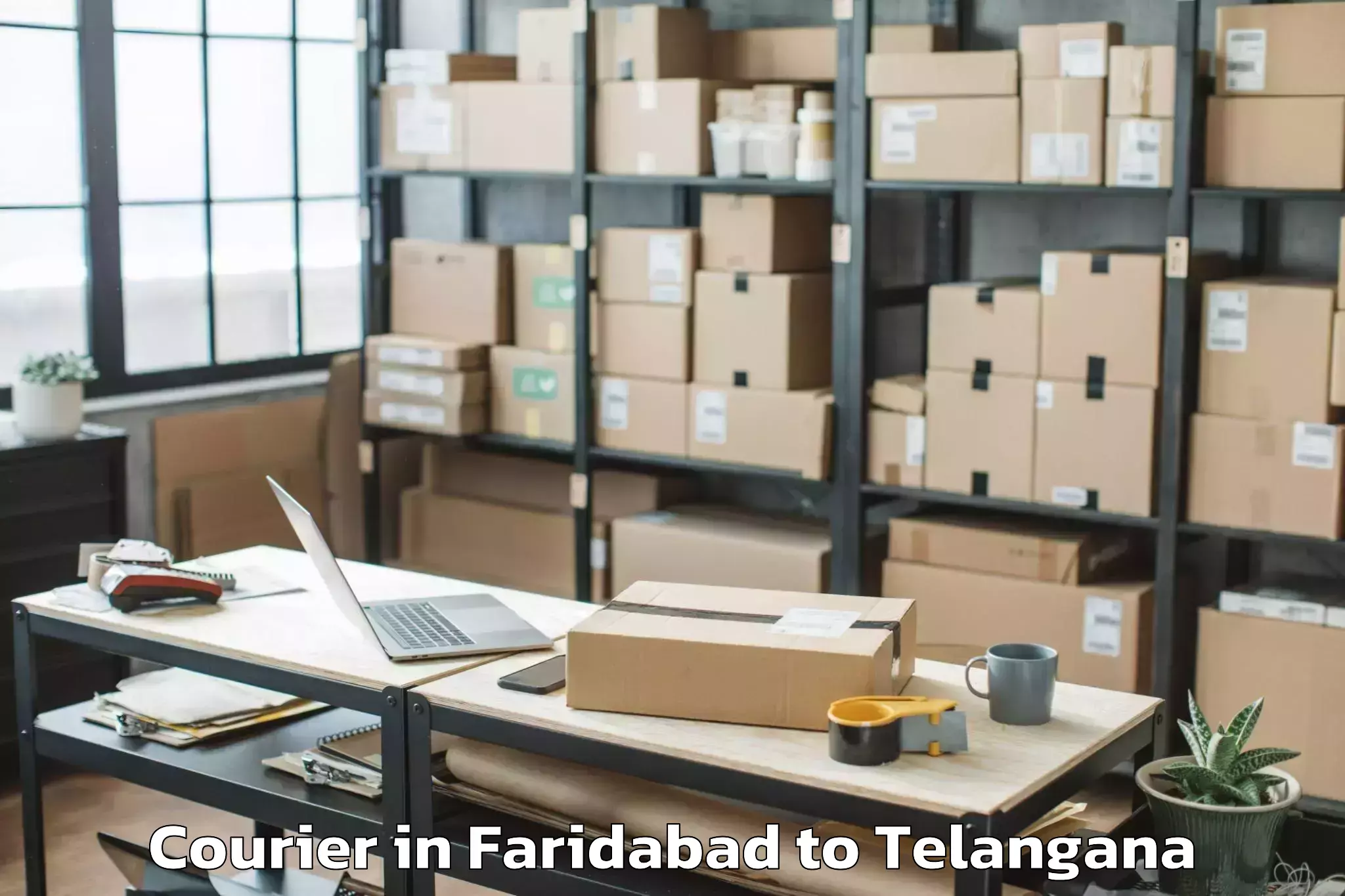 Affordable Faridabad to Tiryani Courier